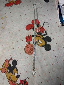 Silver Chain & Locket 92.5 QualityVery Long Chaien