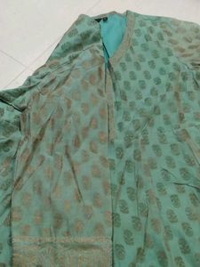 Mint Green Patterned Kurti