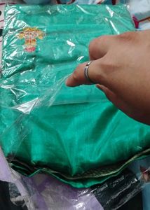 Emerald Green Embroidered Fabric