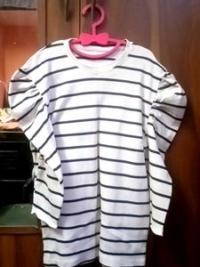 Striped Puff Sleeve Top