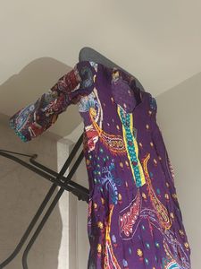 2 Floral Cotton 3/4th Sleeves Colared Kurti