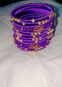 Purple Silk Thread Bangles