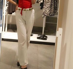 Stylish White Wide Leg Jeans ( size 28-30)