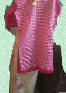 Pink Patterned Kurti