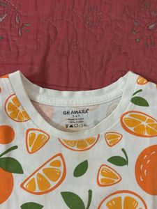 Cute Orange Print Kids Set