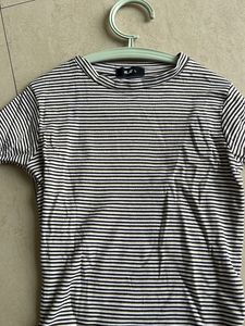 H&amp;M Black and white Crop strip top