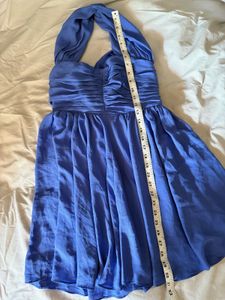 Blue Halter Mini Dress