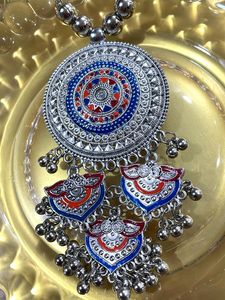 Stunning Silver Look Ethnic Set.