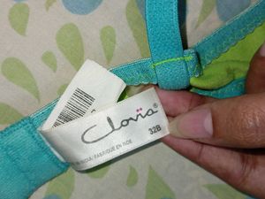 Clovia Non Padded Bra - Parrot Green Blue Coloured Bra - New Unused