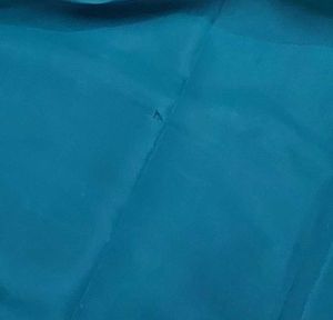 Teal Silk Saree with Gold Accents