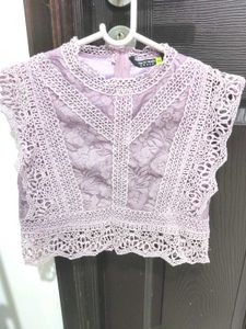 Lace Crop Top - Romantic Lavender