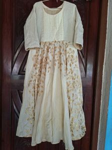 Cream Color Anarkali Kurta