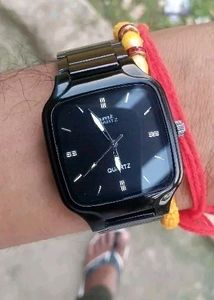 Premium Black Square Dial Hmt Spoof Watch For Men