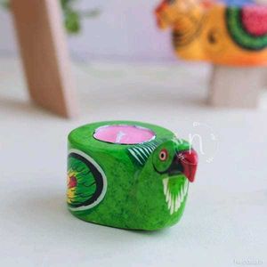 Handcrafted Parrot Candle Holder 1pc