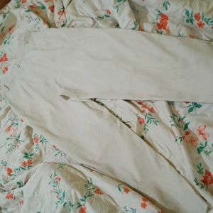 Shein Corduroy Off whiteTrousers