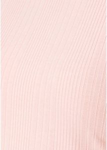 Pink Ribbed Long Sleeve Top