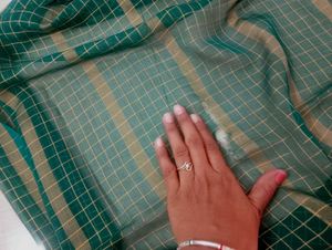 New Rama Green Georgette Febric