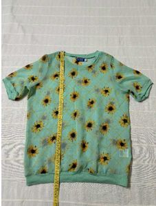 Life Sheer Sunflower Print Top