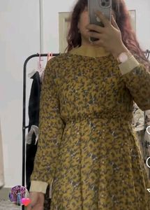 Vintage Floral Print Midi Dress