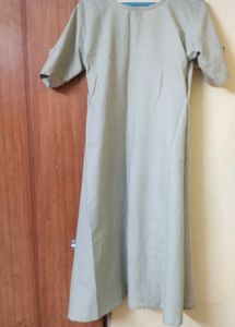 Off White A Line Kurti