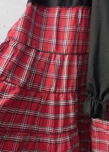 cotton check dress