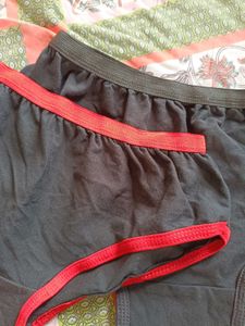 Black Briefs Cotton Panties Combo 2 Pieces 34in🩲