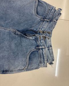 High-Waisted Denim Jeans