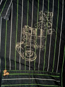 Design Printed Striped Party Shirt