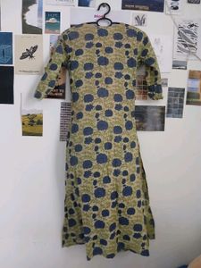 Floral Print Green Dress