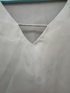 Full Sleeeves Satin Beige Top