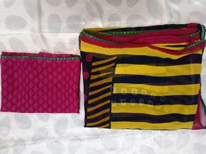 Striped Saree with Sequin Border