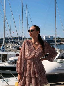 Zara beige Snake Dress Mini Dres