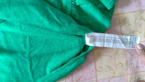 Green Ruffle Sleeve Top