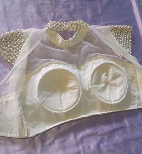 White Pearl Desiner Blouse 🤩🔥 Very Low Price