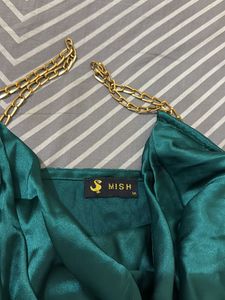Green Satin Dress