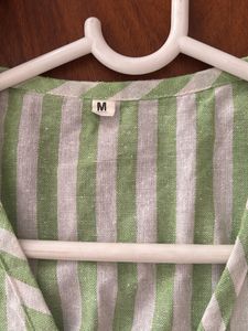 Striped Peplum Top Cotton