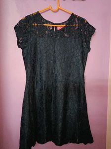 Elegant Navy Blue Fit N Flare Top