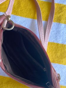Salmon Chevron Shoulder Bag