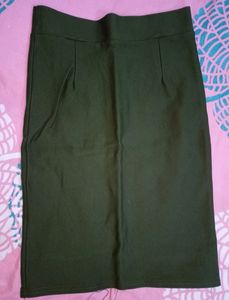 Olive Green Pencil Skirt