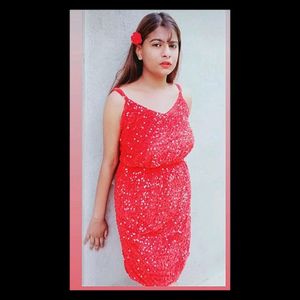 Red Shimmery Dress