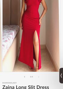 Red Off-Shoulder Maxi Dress from Diamond Lady