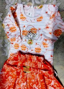 Girls Top and Skirt Set