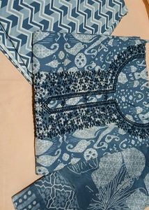 Pretty Printed Suit Material For Women 🩶✨️