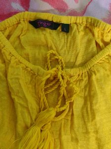 Yellow Off Shoulder top
