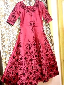Elegant Pink Floral Gown