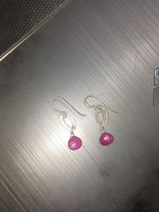 Vintage Ruby Earrings USA