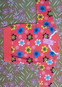 Soft Floral Print Sweater For Kids