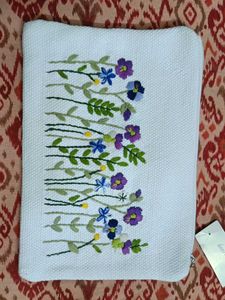 Embroidered Floral Pouch