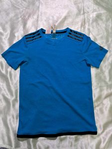 Adidas Blue Training T-Shirt Climachill
