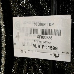 Sequin Shrug Pull Over Floral Knit Black n Silver